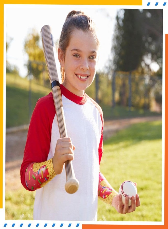 Shyyween 6 Pairs Faith Cross Compression Arm Sleeve Youth Sport Elbow Cooling Sun Protection Arm Sleeves for Baseball, Multicolor, M - Image 5