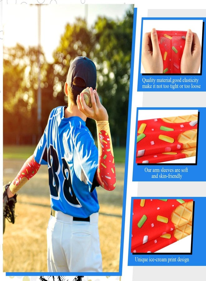 Shyyween 6 Pairs Faith Cross Compression Arm Sleeve Youth Sport Elbow Cooling Sun Protection Arm Sleeves for Baseball, Multicolor, M - Image 3