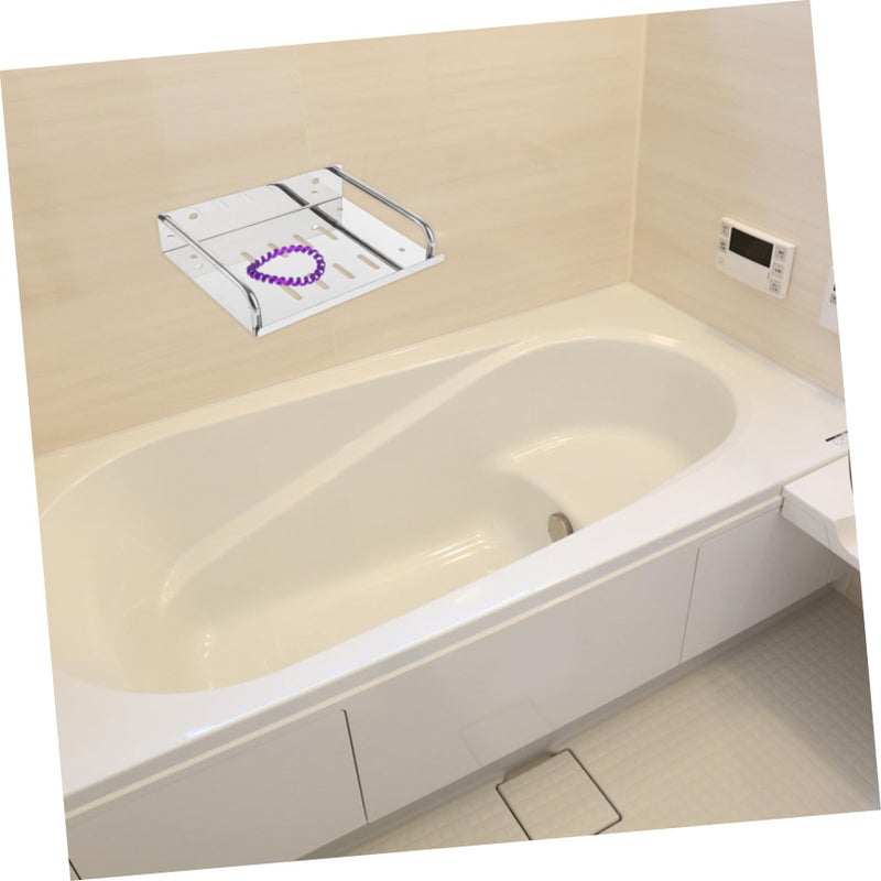 Modern Stainless Steel Bathroom Wall Mounted Floating Shelf Soap Basket Storage Rack - Image 3