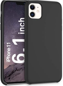 NuSense Case For Iphone 11, Case Cover With Liquid Silicone Rubber, Comfortable Grip, Soft Texture, Screen & Camera Protection, Velvety-Soft Lining, Shock-Absorbing For Iphone 11, Black  (Black)  - Image 2