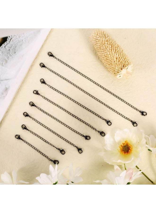 KINBOM 8Pcs Extension For Necklace 4 Size Jewelry Extenders Necklace Chain Extender Extension Chain For Jewelry Making Necklace Bracelet Anklet (Black) - Image 3