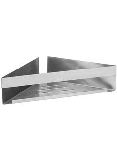 Wenko WENKO Turbo-Loc Genova Matt Corner Shelf Bathroom Shelf Made of Matte, High-Quality Stainless Steel for Attaching No Drilling with Adhesive Pad System  - Image 1