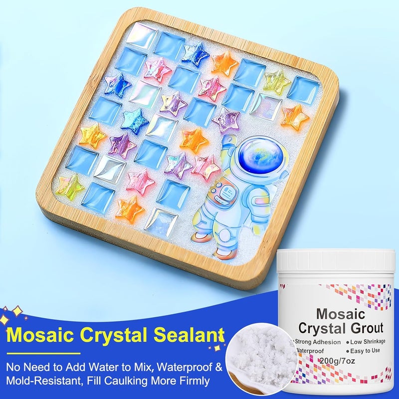 Karidge Mosaic Crystal Grout, 7oz Mosaic Crystal Sealant, Tile Grout for Crafts, Handmade Grouting, DIY Craft Projects Accessories, Direct caulking, Mosaics Tile Tools for All Tiles, Surfaces (Translucent) - Image 5