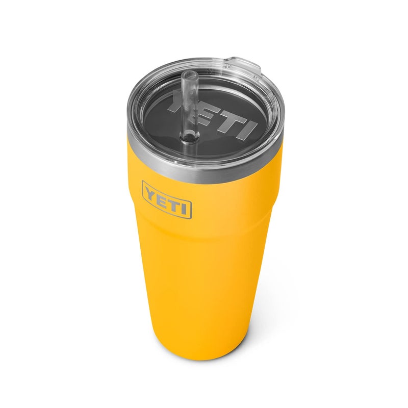YETI Rambler 26 oz Straw Cup, Vacuum Insulated, Stainless Steel with Straw Lid, Alpine Yellow - Image 1