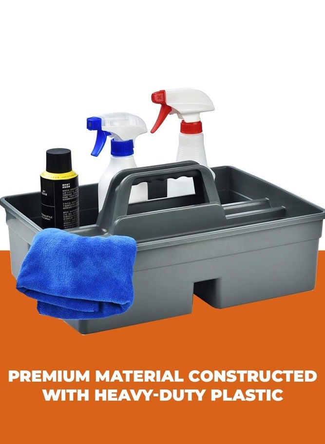 BELLSBERRY حامل لوازم التنظيف مع مقبض حاوية تخزين بلاستيكية متعددة الاستخدامات للاستخدام في المنزل أو المكتب أو الحمام - Image 3