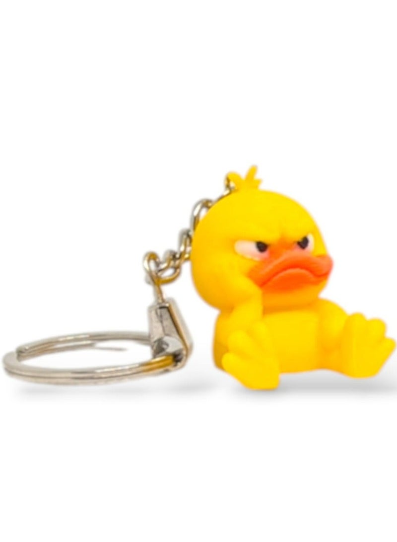 Cute Animal Keychain Medal, Mini Figure Collectible Charm - Backpack & Keys Accessory, Fun Gift for Boys & Girls of All Ages, Suitable for Kids – Mini Duck - Image 1