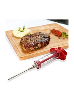 Generic Cooking Syringe/Meat Syringe, Seasoning Syringe Set, Meat Marinade Syringe Seasoning, Kitchen Cooking Tool Stainless Steel (red)  - Image 1
