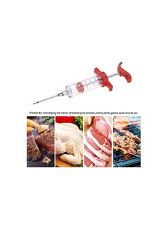 Generic Cooking Syringe/Meat Syringe, Seasoning Syringe Set, Meat Marinade Syringe Seasoning, Kitchen Cooking Tool Stainless Steel (red)  - Image 4