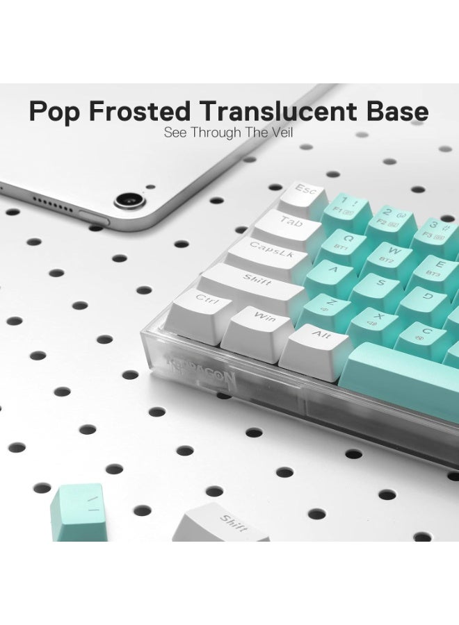 REDRAGON K631 CASTOR Wired RGB Gaming Mechanical Keyboard, Hot-Swappable Red Quiet Linear Switch W/Hot-Swap Free-Mod Pcb Socket & Translucent Board - Image 3