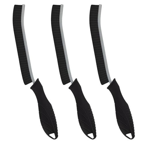 FOOGWEE Hard Bristle Crevice Cleaning Brush - Home Cleaning Tools, Multi-Purpose Crevice Supplies for Kitchen, Bathroom, Toilet, Window, Vehicle, Faucets, Grout, Home (3, Black) - Image 1