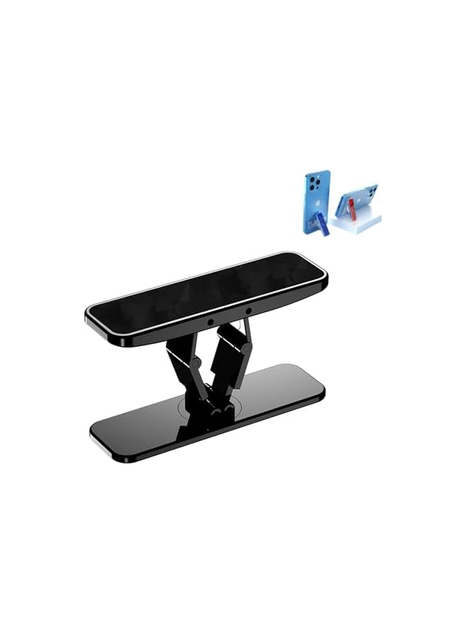 S-TOP Universal 360° Rotatable Phone Stand - Adjustable Kickstand for iPhone 16/15/14/13 & Samsung Galaxy | Horizontal/Vertical Viewing, Compatible with Most Smartphones (Black, Anti-Slip Base) - Image 2