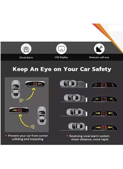Toby's Car Parking Sensor 4 Sensors Auto Reverse Assistance Backup Radar Detector System  - Image 4