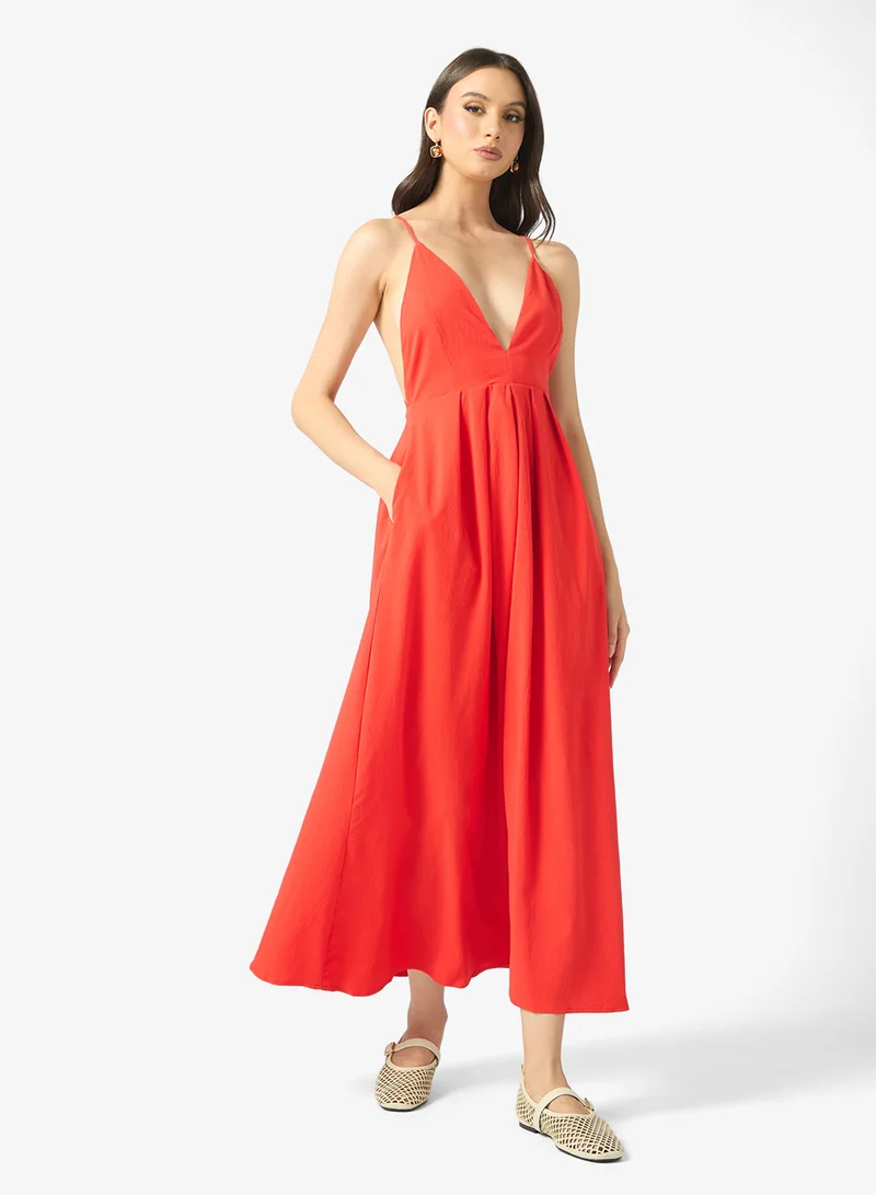 ELLA Cross Back Volume Dress