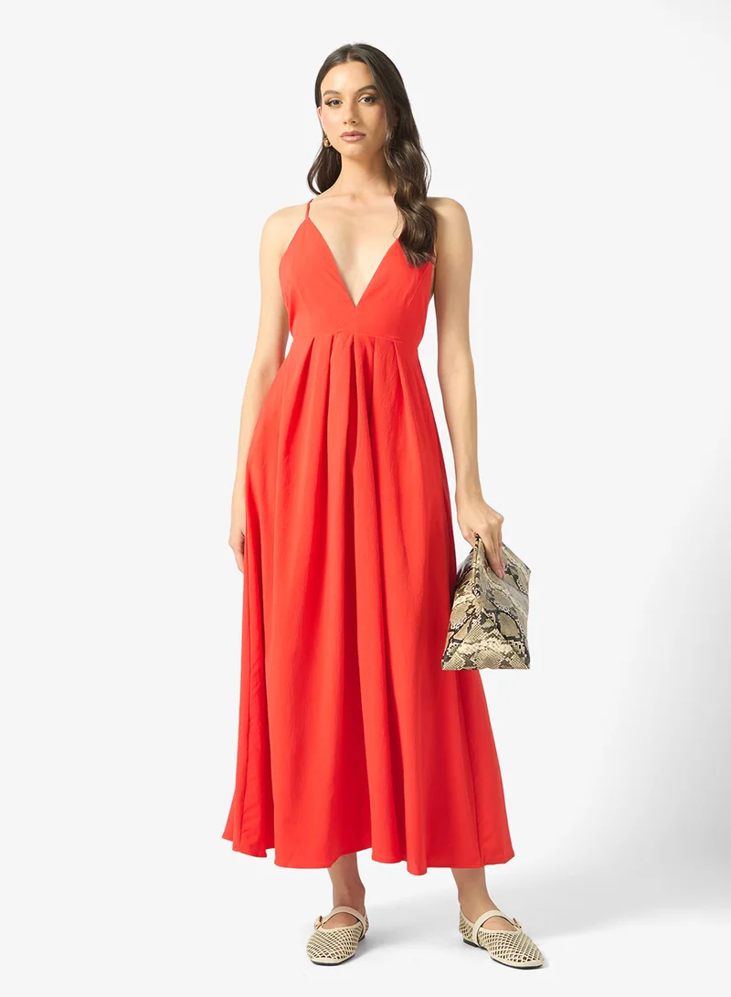 ELLA Cross Back Volume Dress