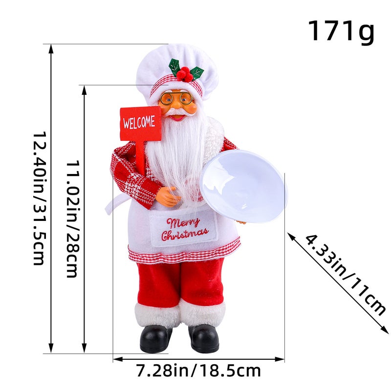 Standing Santa Figurine Christmas Decor GG1-28 chef style 