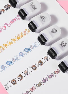 Generic Children's Handmade Roller Stamp Handbook Supplies Stationery Cute Decoration Cartoon Painting Colouring Stamps  - Image 4