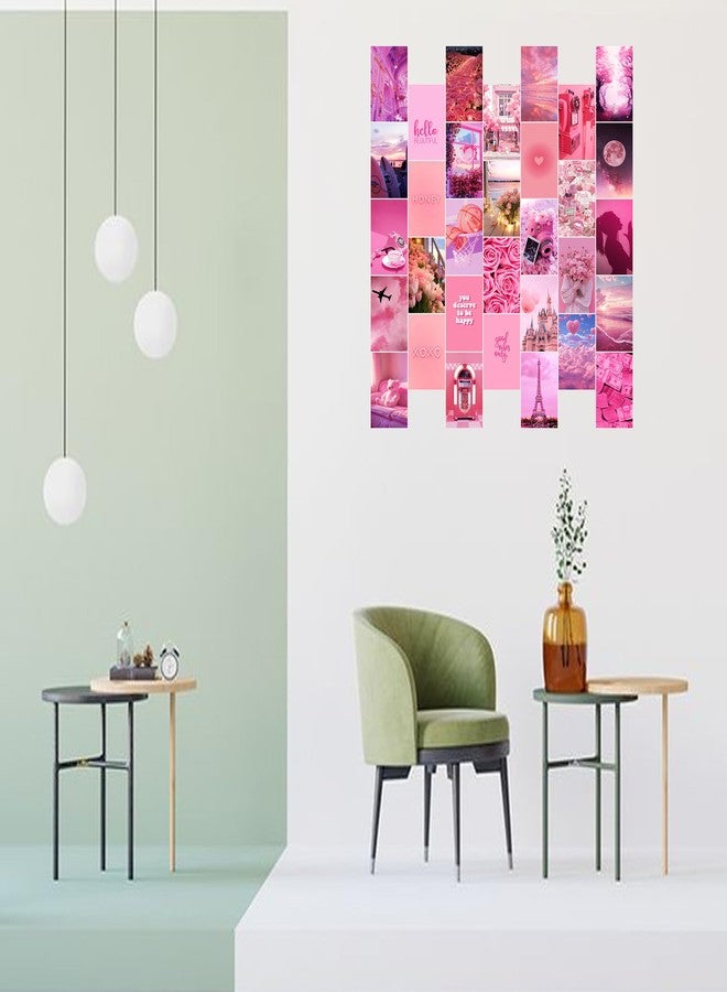 KARTMEN Pack of 32 Pink Wall Collage Kit Posters - 4 x 6 Inches Posters for Room Wall Decoration of Bedroom, Office, Living room, Dorm room - Glue Dots Included, Cardstock - Image 2