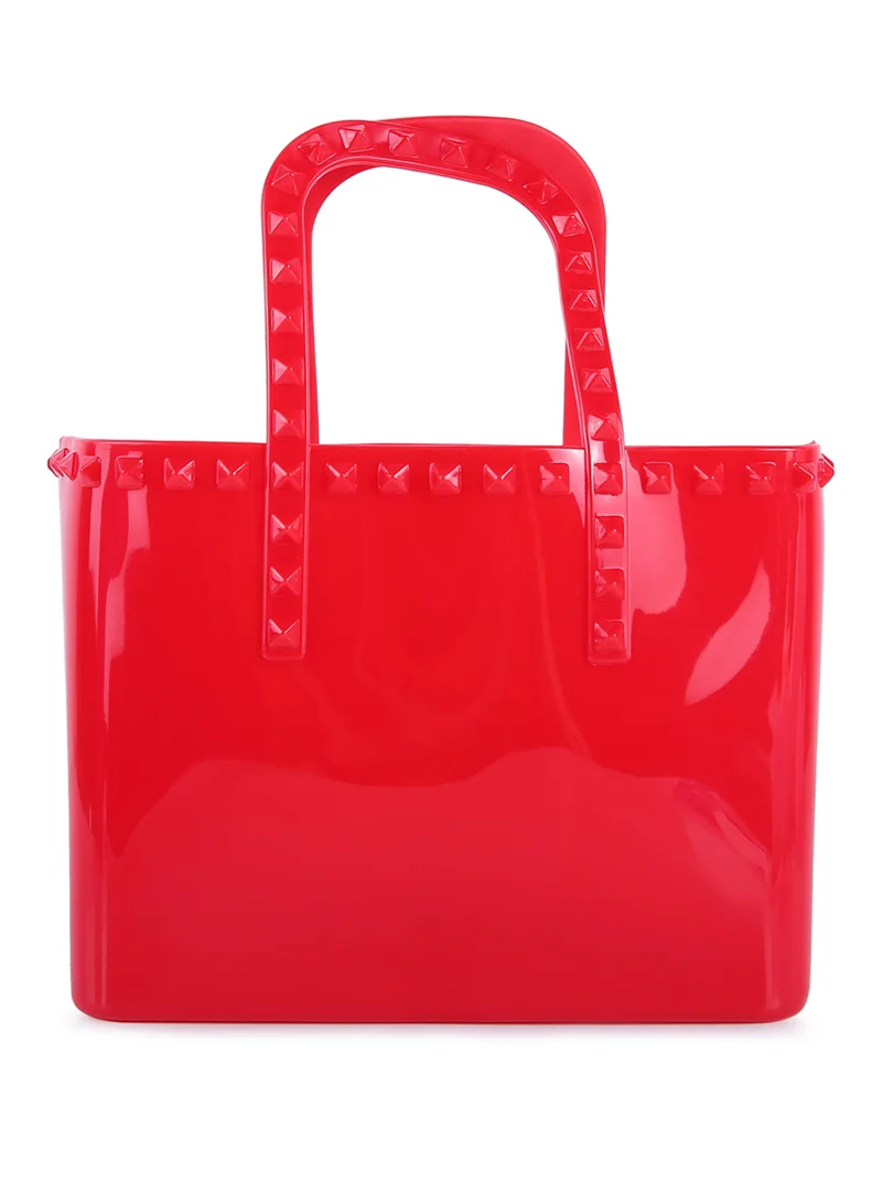 London Rag Red Studded Jelly Candy Tote