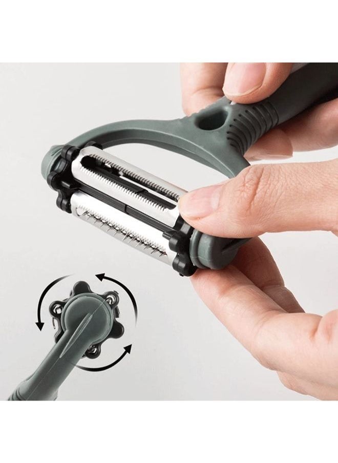 EasyLife - 3-in-1 Multifunctional Stainless Steel Peeler for Household Kitchen With Comfortable Handle - Image 1
