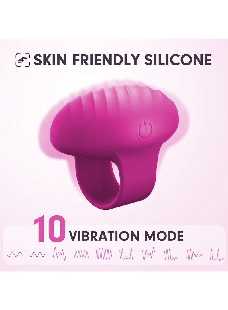 Mini Vibrating Face & Eye Massager, Portable Waterproof Rechargeable Body Care Tools Travel Pocket Vibrater, for Facial Muscle Firming, Anti-Aging, Dark Circle Relief, Eye Puffiness & Fatigue(Pink) - Image 2