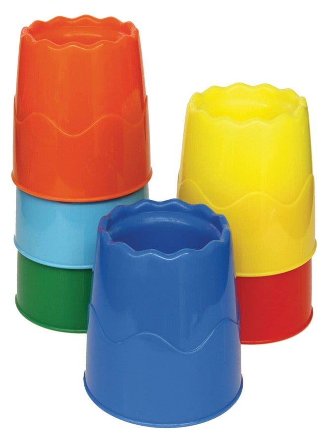 Creativity Street Stable Water Pots, Assorted Colors, 4-1/2" Dia., 6 Pieces - Image 1