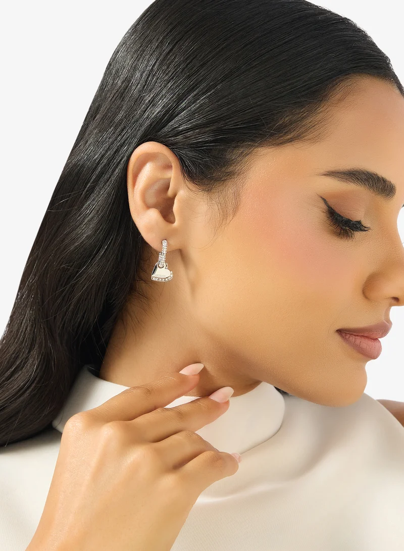 GUESS  Hearts Pave J Hoop Earrings for Women | Best Price UAE