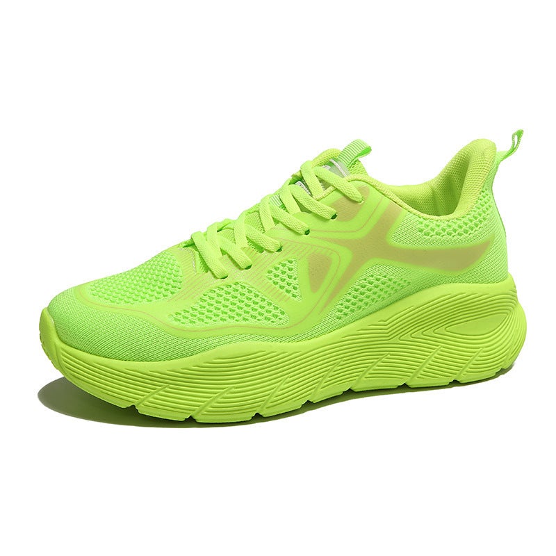 Ultra Light Soft Bottom Running Shoes Womens Thick Bottom Shock Absorbing Lightweight sneaker Rope Skipping Gym Home Treadmill Special Shoes K-F8829 fruit green 