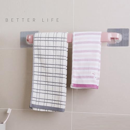 MEZON Plastic Self Adhesive Kitchen Napkin Towel Holder | Bathroom Towel Hanger |Towel Holder Rack Rail (Random Color), Multicolour - Image 3