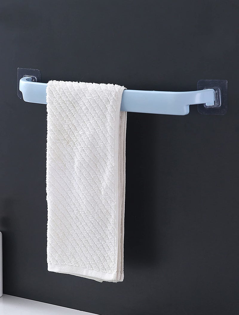 MEZON Plastic Self Adhesive Kitchen Napkin Towel Holder | Bathroom Towel Hanger |Towel Holder Rack Rail (Random Color), Multicolour - Image 1
