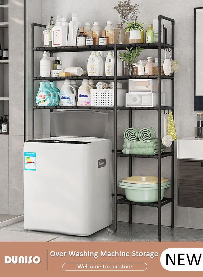 DUNISO 3-Tier Over the Washing Machine Storage Rack Bathroom Space Saver,Laundry Room Organization,Bathroom Corner Stand Storage Organizer Accessories,Bathroom Toilet Tower Shelf Space Saver - Image 1