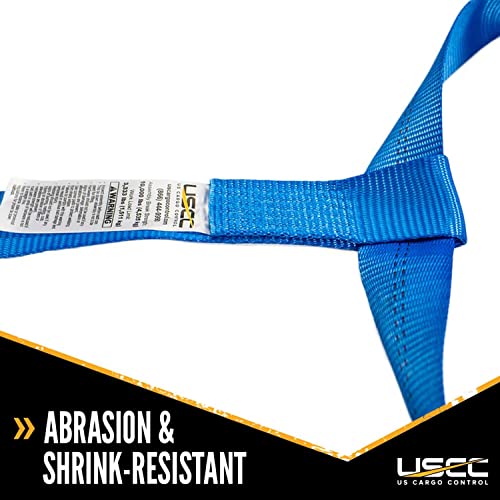 US Cargo Control Large Tow Dolly Basket Straps with Flat Hooks (2-Pack), for Wheel Tire Sizes 17 Inches or Larger, 3,333 Pound Working Load Limit - Image 5