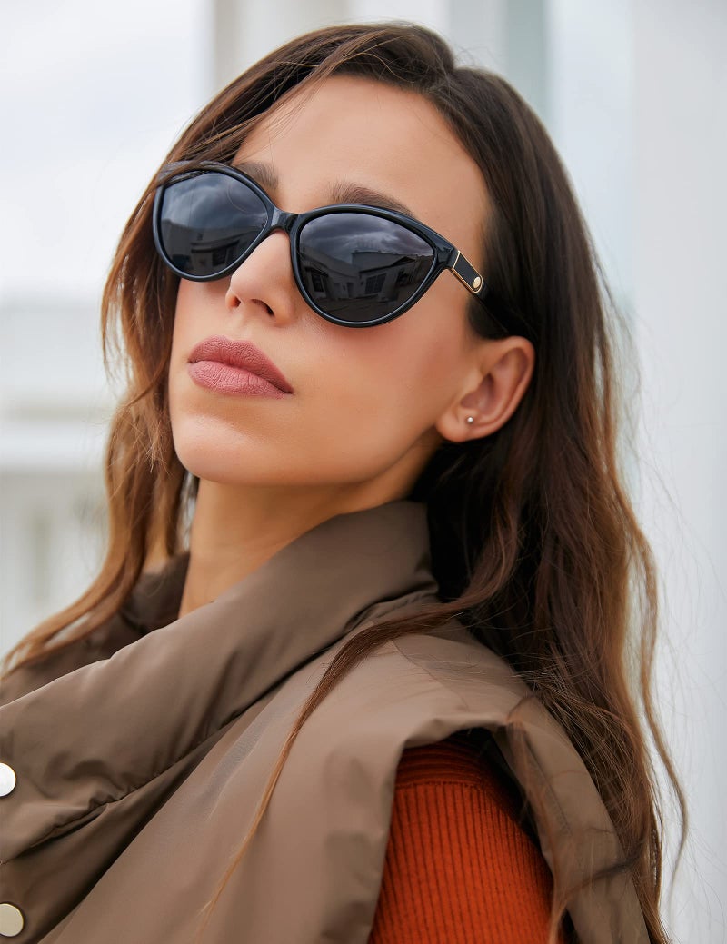 FEISEDY FEISEDY Classic Cateye Polarized Sunglasses for Women 100% UV Protection B2512  - Image 2