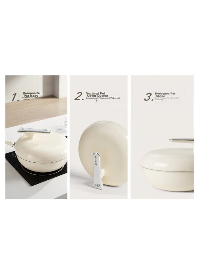 Joyoung Non-stick Wok With Titanium Ceramic Coating, Compatible With All Stoves, 32cm - Image 4