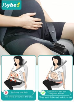 Bybeo Pregnancy Car Seat Belt Adjuster, Safety Belts Clip Buckle Seat Bump Strap for Pregnant Women Protect Unborn Baby, Prevent Compression of Abdomen, A Must Have for Maternity  - Image 2