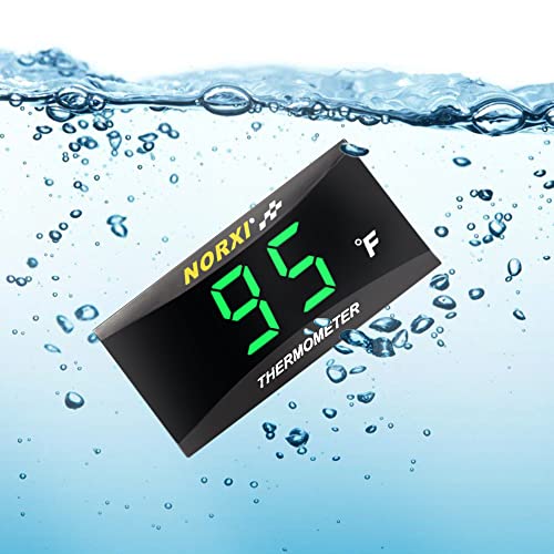 NORXI Motorcycle Water Temp Gauge Fahrenheit Display 32~248F Over-Temperature Alert, Universal Digital Temperature Meter with Temp Sensor Adapter for Most Car Marine Motorcycle Digital Meter(Blue,18mm) - Image 4