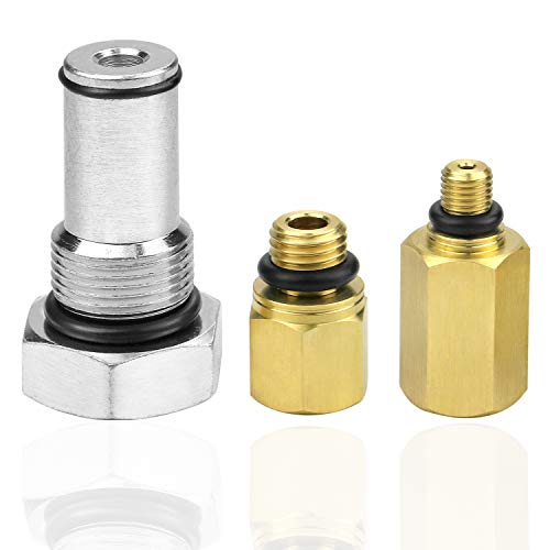 Mekar 2PCS Oil Rail Adapters Kits and 1 PC 60 High Pressure Oil Pump IPR Valve Air Test Fitting Tool Compatible with Ford 60L Powerstroke Diesel Engine - Image 1