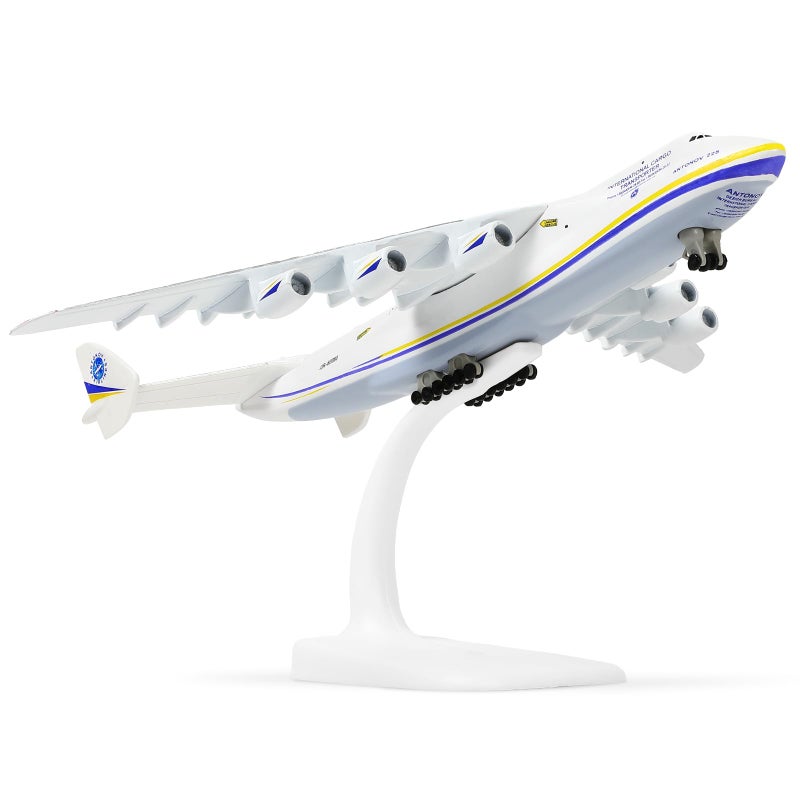 NUOTIE 1400 Scale Antonov225 Mriya Military Transport Aircraft Miniature Ukrainian Painting Metal Diecast Carrier Airplane Model with Metal Stand for Aviation Enthusiasts Adults Collection or Gift - Image 2