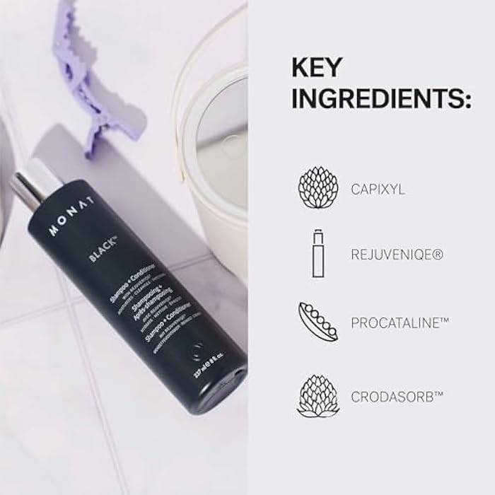 MONAT Black Shampoo + Conditioner – 3-Month Supply – A 2-in-1 Formula for Optimal Hair Care in One Step – Cleanses, Conditions, and Promotes Stronger, Healthier-Looking Hair – 711ml (24.0 fl oz) - Image 5