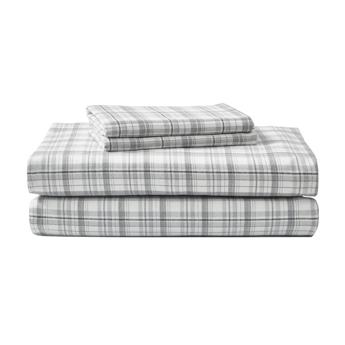 KING SHEET SET WARM BREATHABLE COTTON FLANNEL BEDDING WITH DEEP POCKETS BRUSHED FOR EXTRA SOFTNESS COZY HOME DECOR OEKOTEX CERTIFIED BEACON HILL IVORY KING