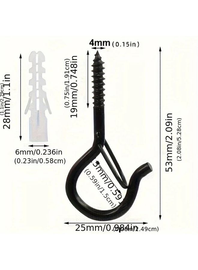 20 Pack Silver Metal Q Hooks With Safety Closure And Installation Tool For Home Garden - Image 4