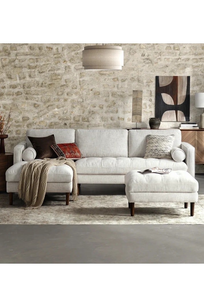 ASGHAR FURNITURE Monroe Lounge Sectional(White) - Image 1