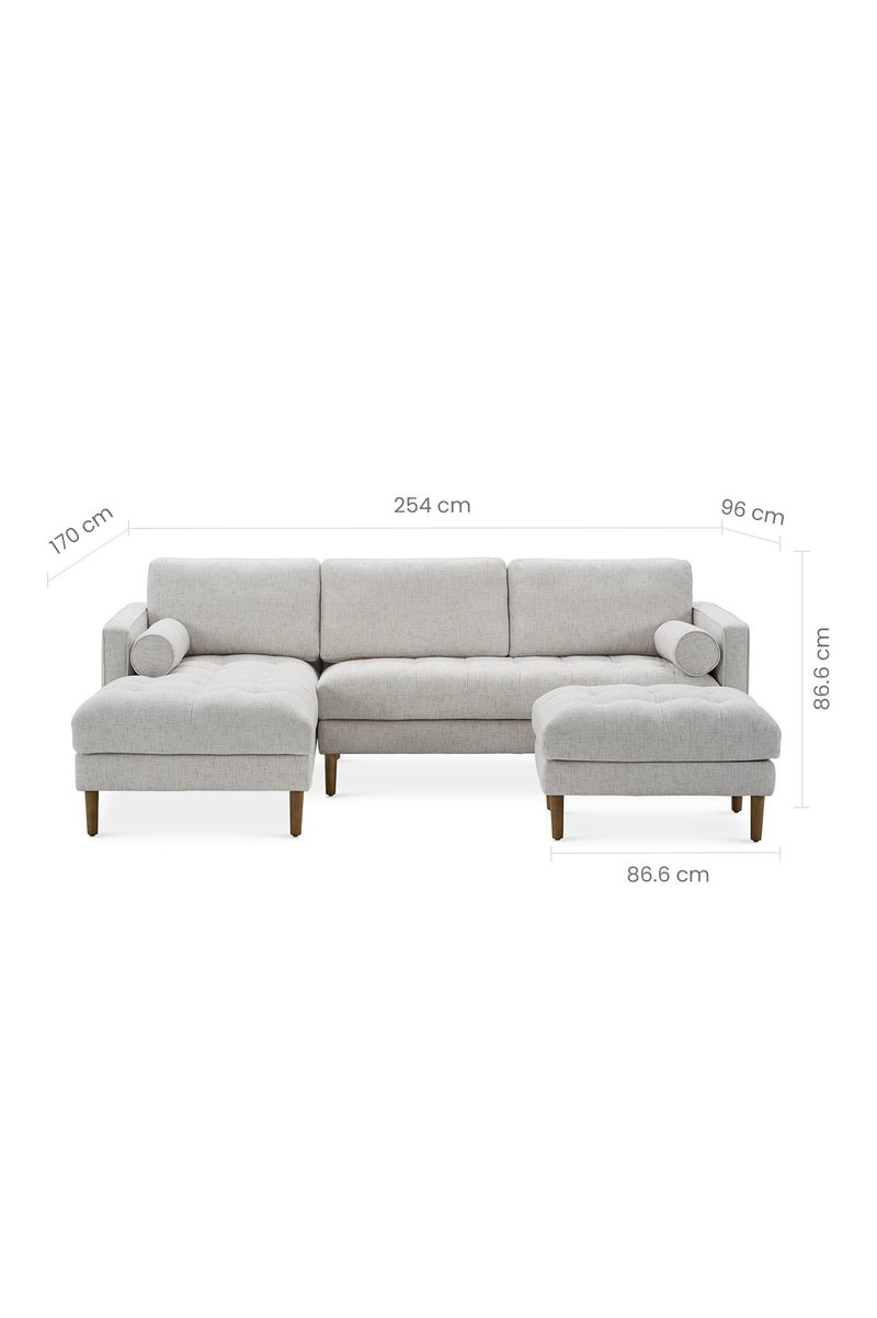 ASGHAR FURNITURE Monroe Lounge Sectional(White) - Image 2