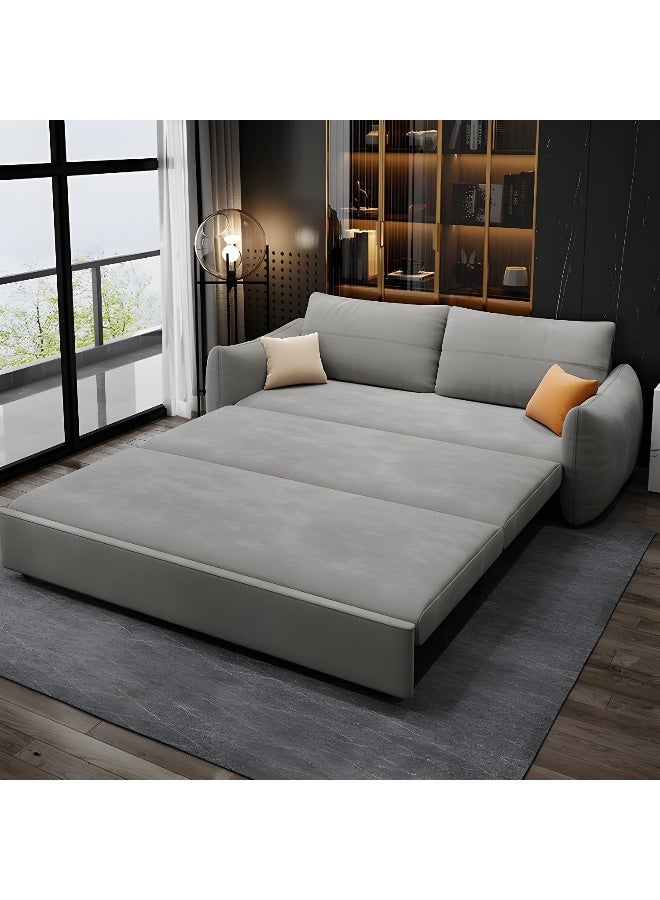 Comfynest Comfynest Contemporary Square Arm Standard Stain Resistant Sofa Bed In Grey  - Image 2
