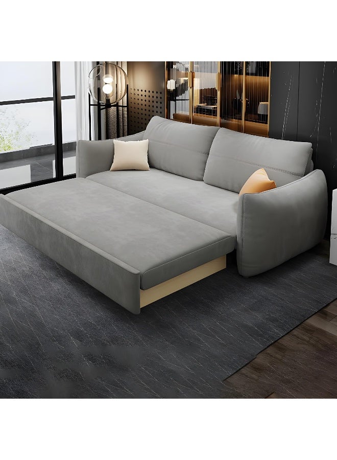 Comfynest Comfynest Contemporary Square Arm Standard Stain Resistant Sofa Bed In Grey  - Image 3
