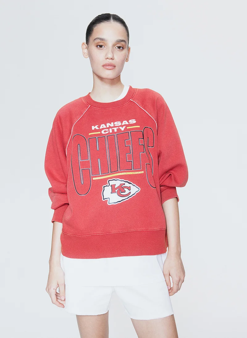 H&M Oversized Printed Sweatshirt