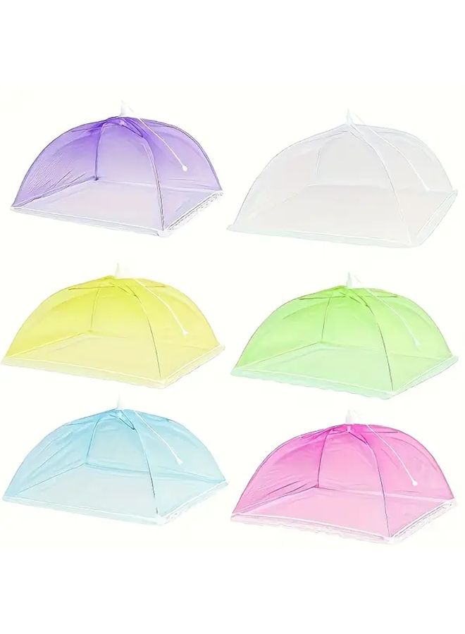 6pcs Pop Up Umbrella Screen Tent Dome Cover Fine Mesh Outdoor Camping Picnic BBQ - Image 1