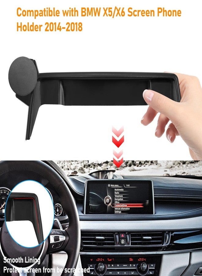 APESER Compatible with BMW X5 Screen Phone Mount 2014-2018/X6 2015-2019,F15/F16 Cell Phone Holder for 10.3 Inch Touch Screen,Magnetic Cell Holder Anti-Shake,Rotation Mobile Mount Cradle,Black - Image 2