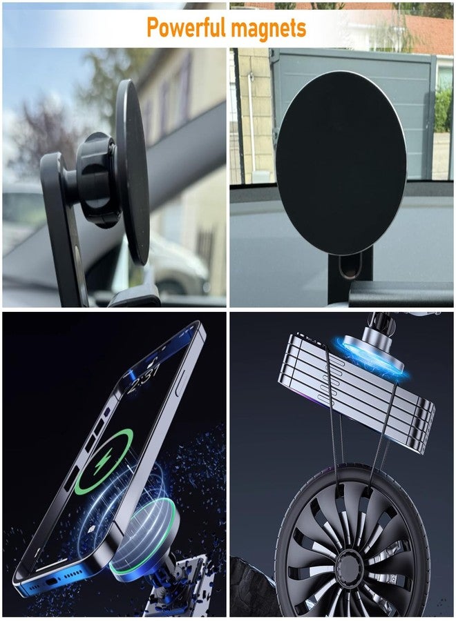 APESER Compatible with BMW X5 Screen Phone Mount 2014-2018/X6 2015-2019,F15/F16 Cell Phone Holder for 10.3 Inch Touch Screen,Magnetic Cell Holder Anti-Shake,Rotation Mobile Mount Cradle,Black - Image 4