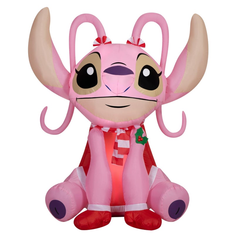Gemmy Disney Stitch Christmas Inflatable 45 Ft Tall Elf and Angel Versions Outdoor Holiday Decoration Stitch Angel - Image 2
