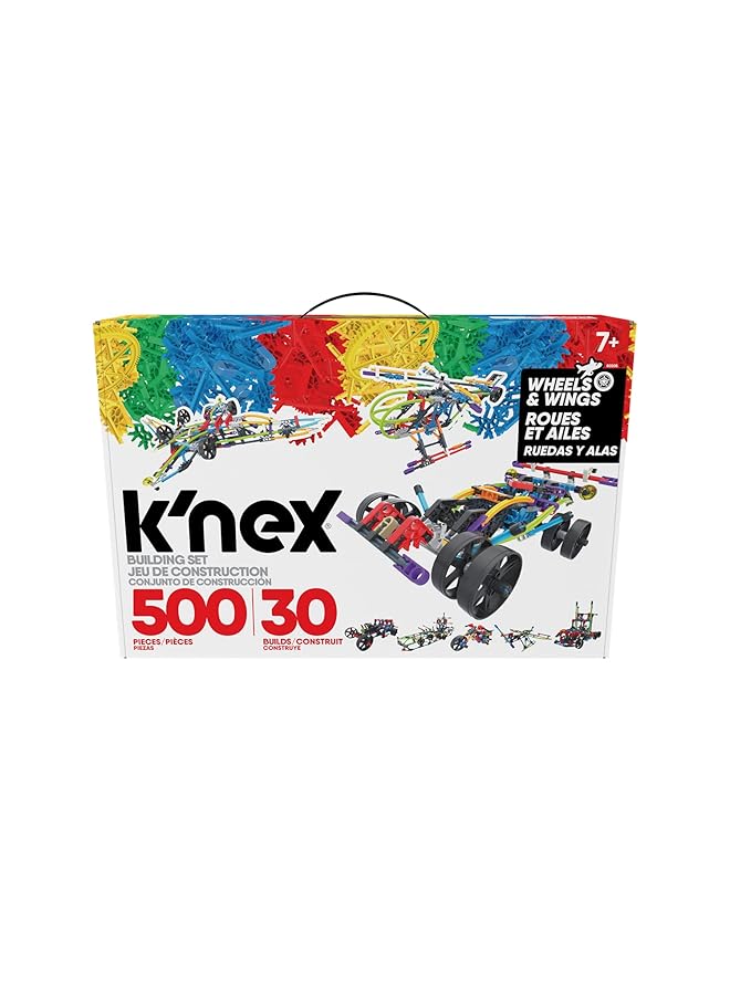 K'NEX Basic Fun Knex Wings And Wheels Building Set (500 Pcs) - Image 1